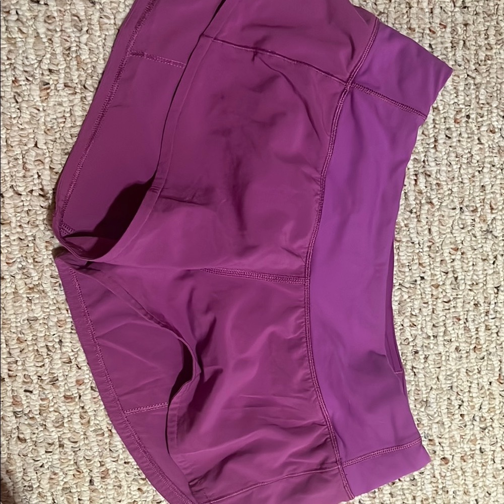 Lululemon purple speed up 2.5 inch shorts